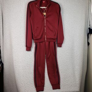 Guess Jogger Women's XS Tracksuit Red Two-Piece Jogger Set Retro Y2K